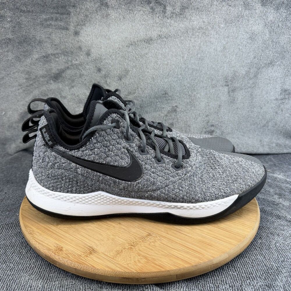 Nike LeBron Witness III Shoes Mens Size 14 Gray Basketball Sneakers AO4433-002